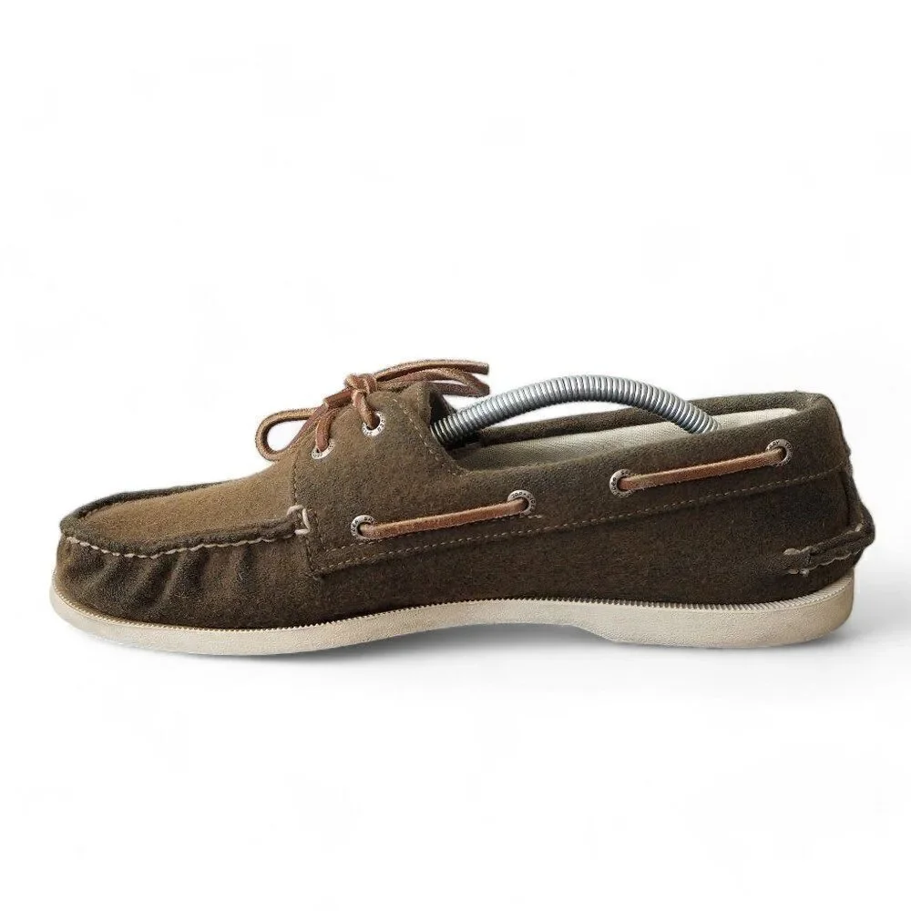 Sperry Wool Authentic Original Boat Shoes Olive Green 0281295 Men's‎ 11.5M